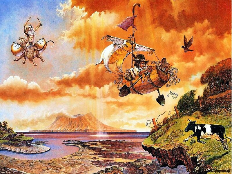 Man in Flying Boat — Orange