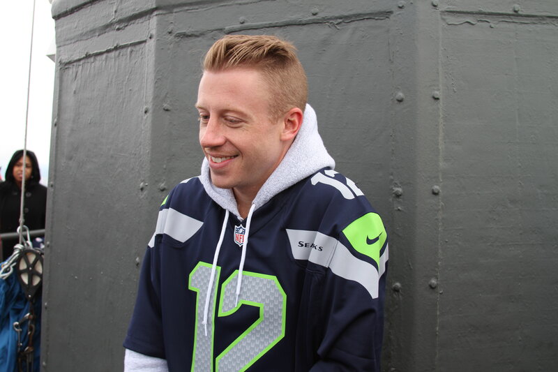 Man in Football Jersey — Blue