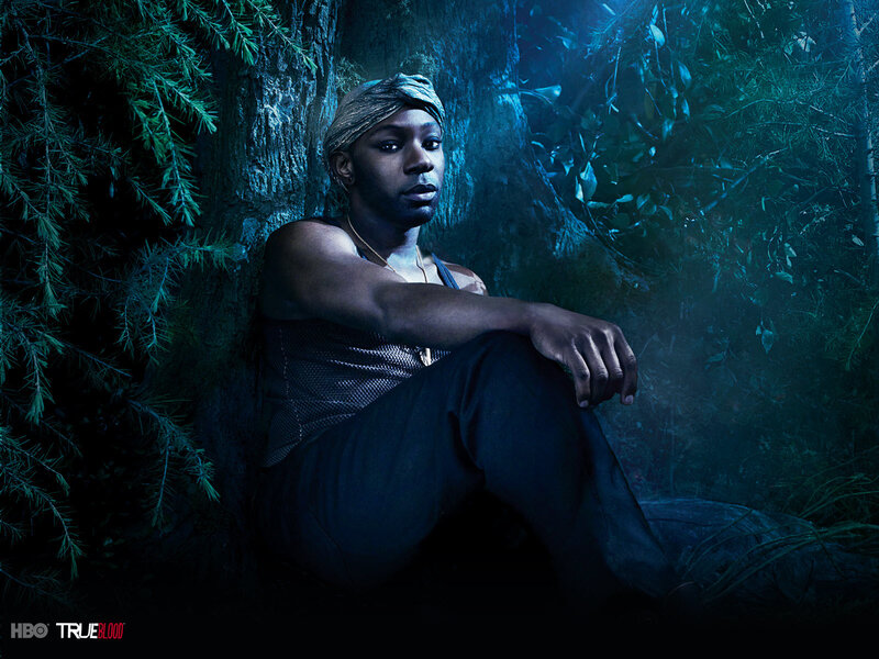 man in forest at night