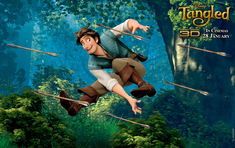 Man in Forest with Arrows — Green