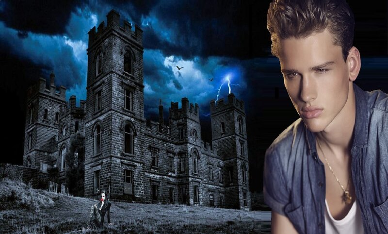 Man in Front of Castle