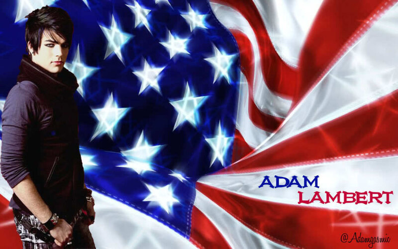 Man in Front of Flag