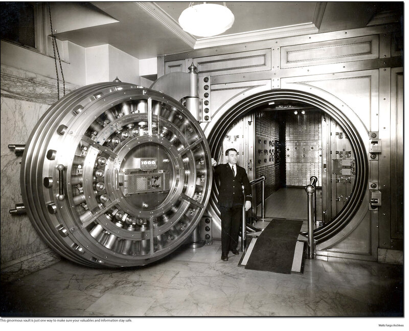 Man in Front of Vault Door