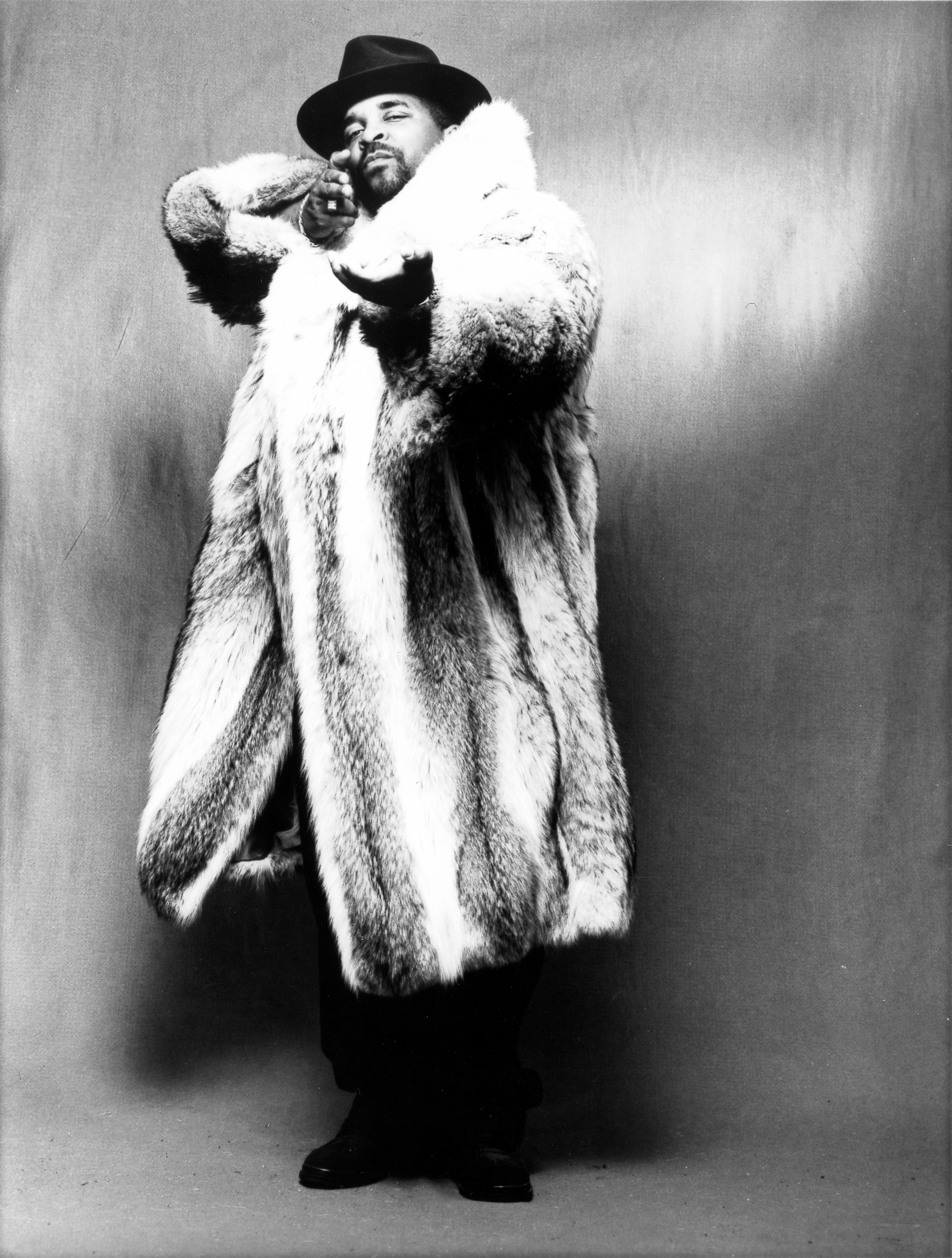 Man in fur coat and hat