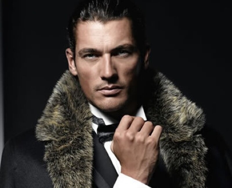 Man in Fur Coat — Black, Dramatic, Photograph