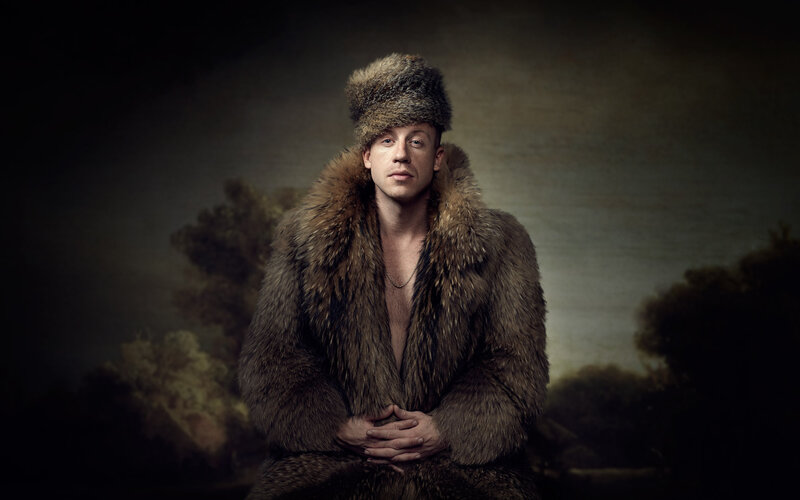 Man in Fur Coat — Brown, Dramatic