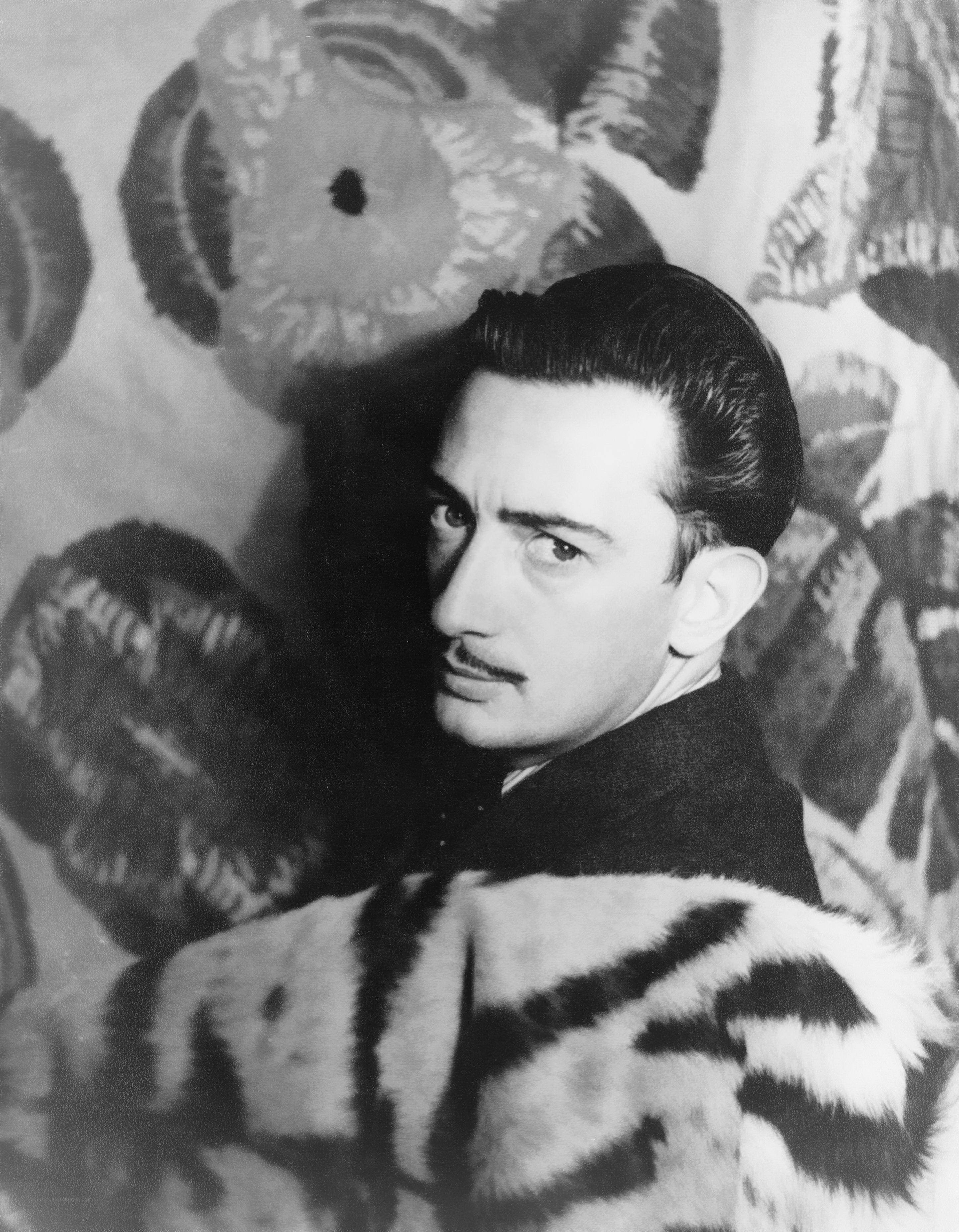 Man in fur coat portrait