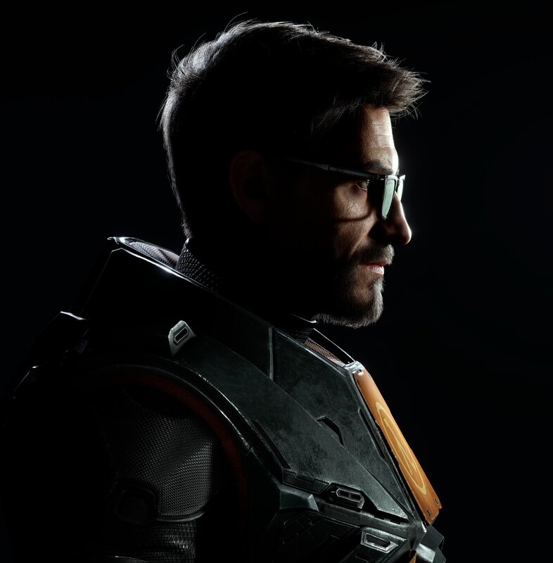 Man in Futuristic Armor — Black, Dramatic, 3d Render, Glasses