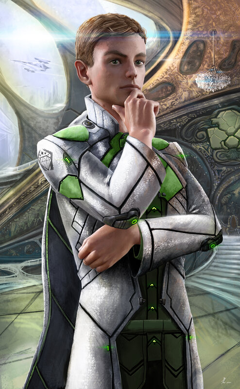 Man in Futuristic Armor — Silver