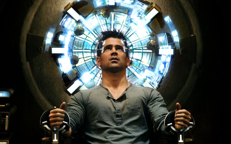 man in futuristic machine