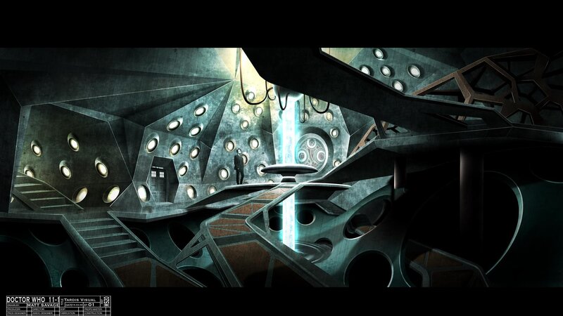 Man in Futuristic Room