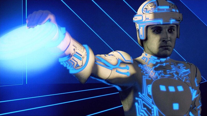 Man in Futuristic Suit — Blue, Dramatic, Digital Art
