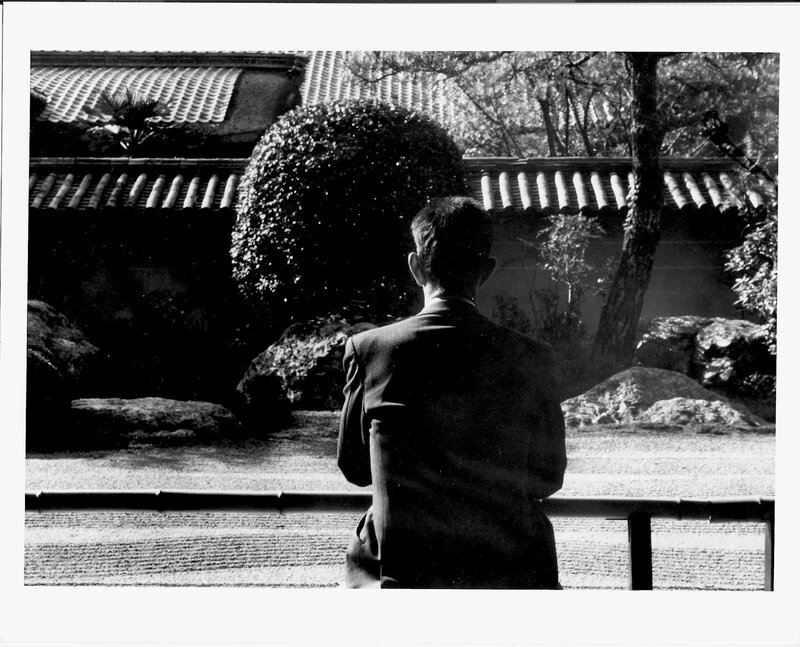 Man in garden from behind