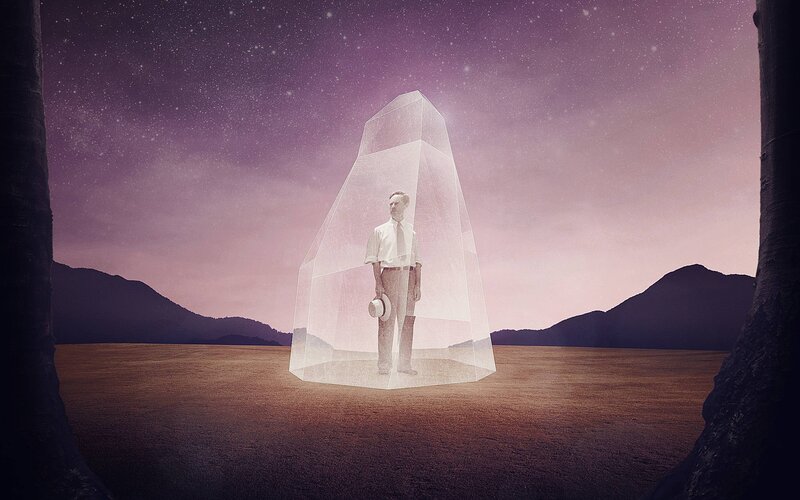 Man in Glass Dome