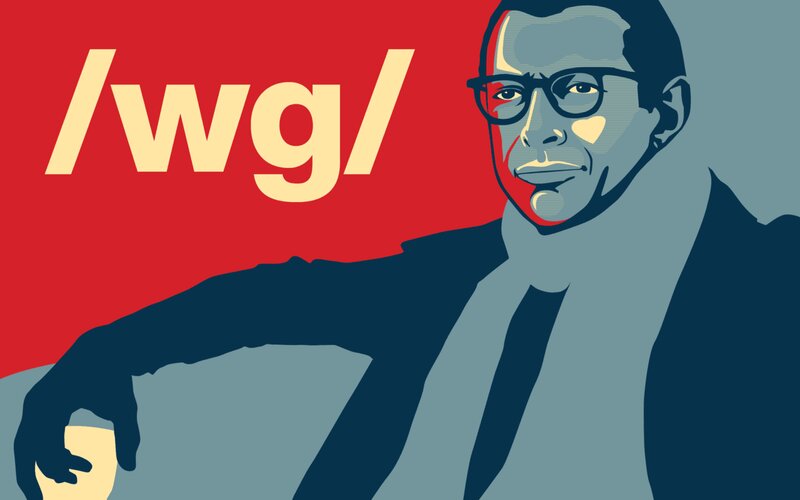 Man in Glasses and Suit — Red