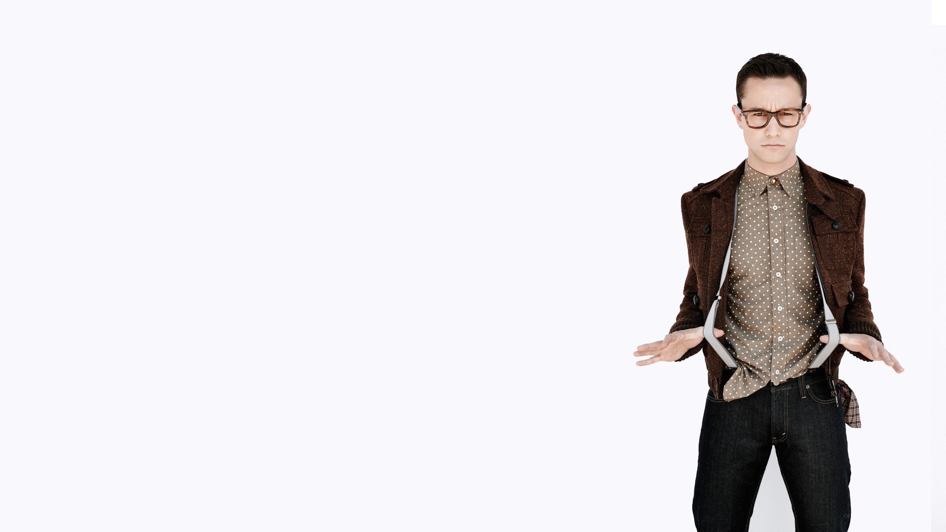 man in glasses and suspenders