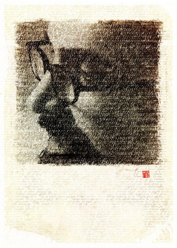 Man in Glasses Reading