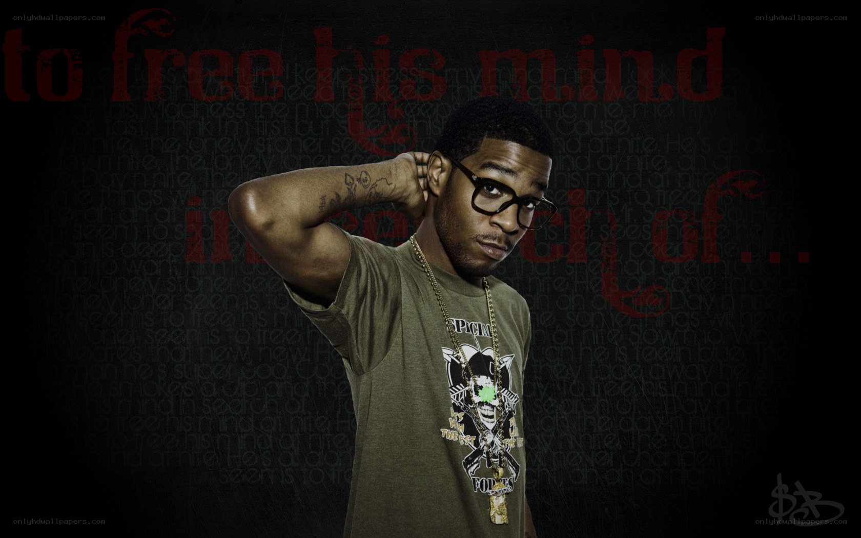 man in glasses with tattoo