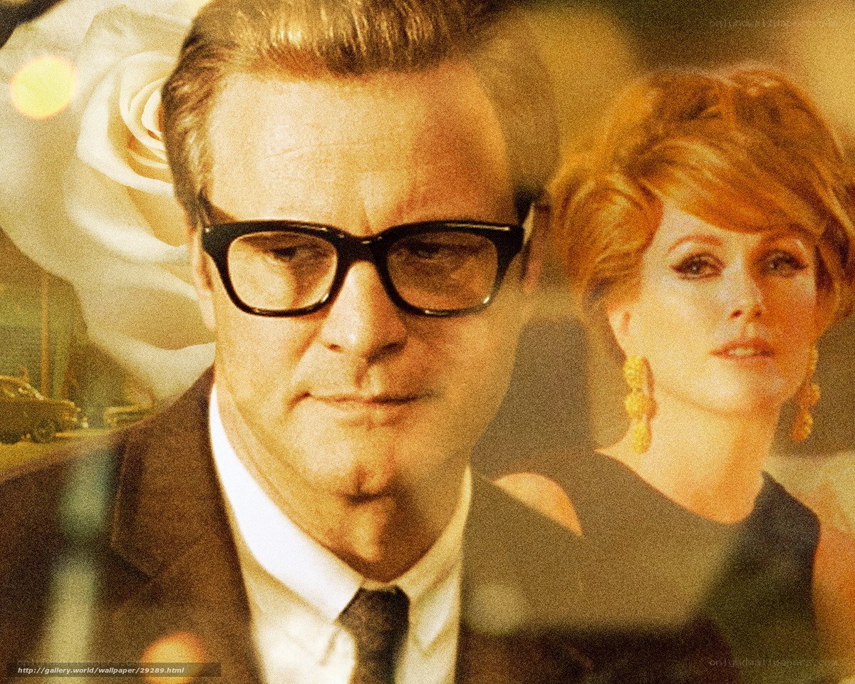 Man in glasses with woman in background