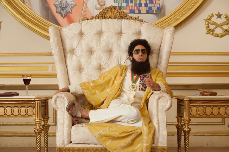 Man in gold robe on throne