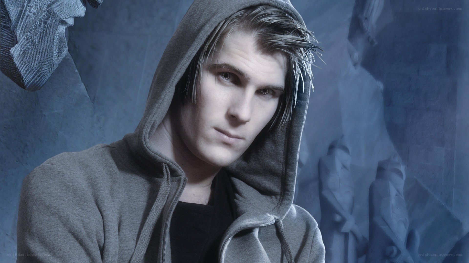 man in gray hoodie