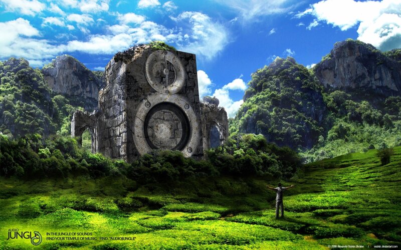 Man in Green Field — Serene, Afternoon, Digital Art