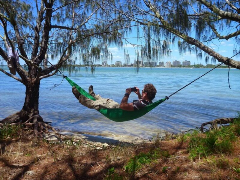 Man in Green Hammock