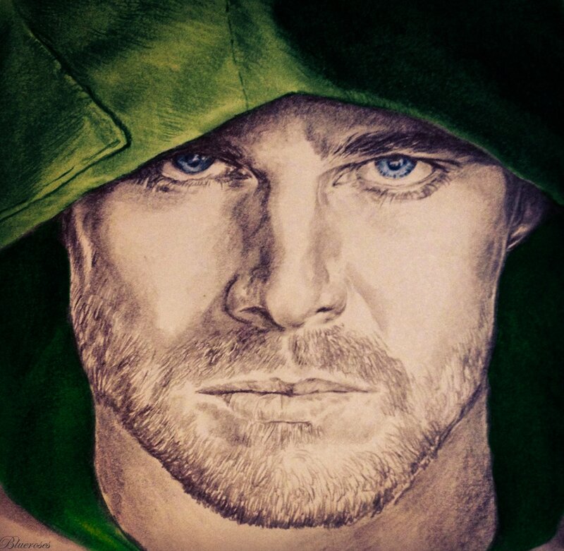Man in Green Hood — Serious, Illustration