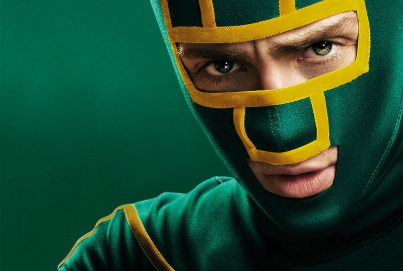 man in green mask