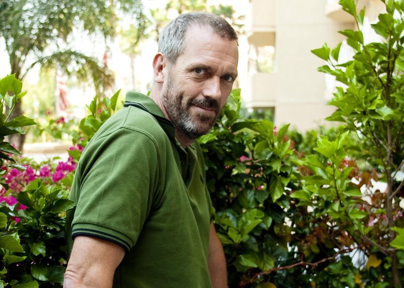 man in green polo shirt