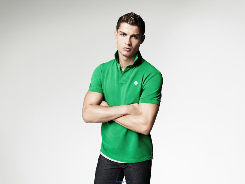 man in green polo shirt