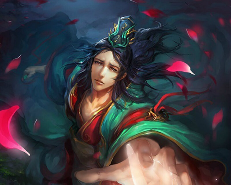 Man in Green Robe — Dramatic, Night
