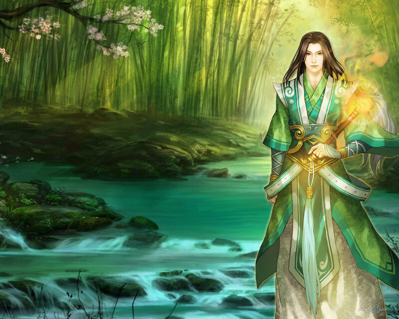 Man in Green Robes