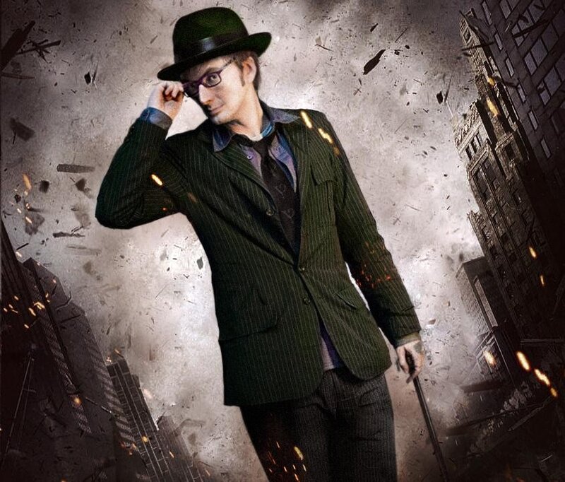 man in green suit and hat