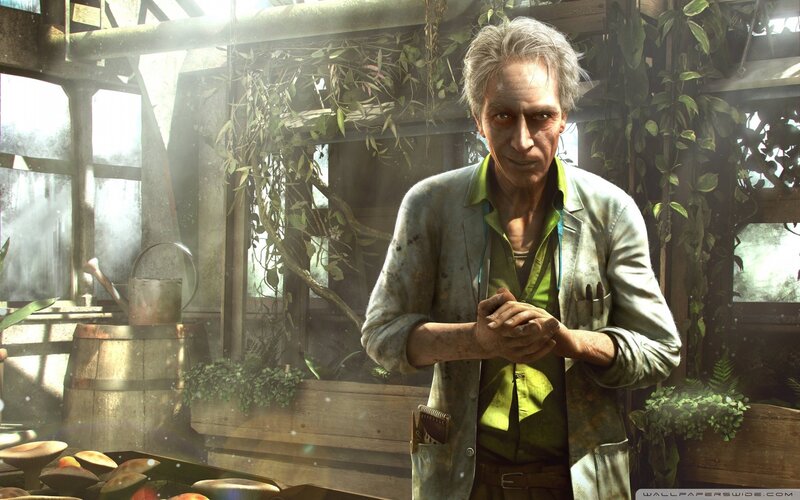 Man in Greenhouse — Green, Dramatic, Afternoon