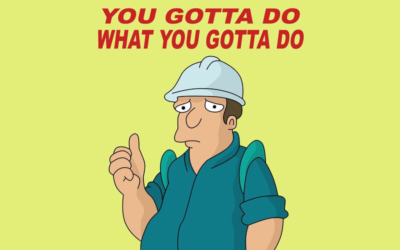 Man in Hard Hat — Yellow, Determined
