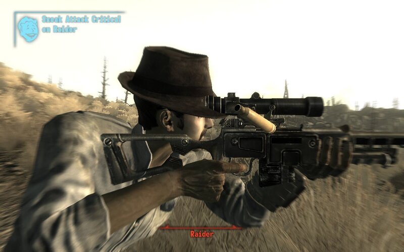 Man in Hat Aiming Rifle