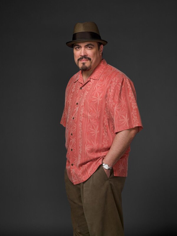 man in hat and patterned shirt
