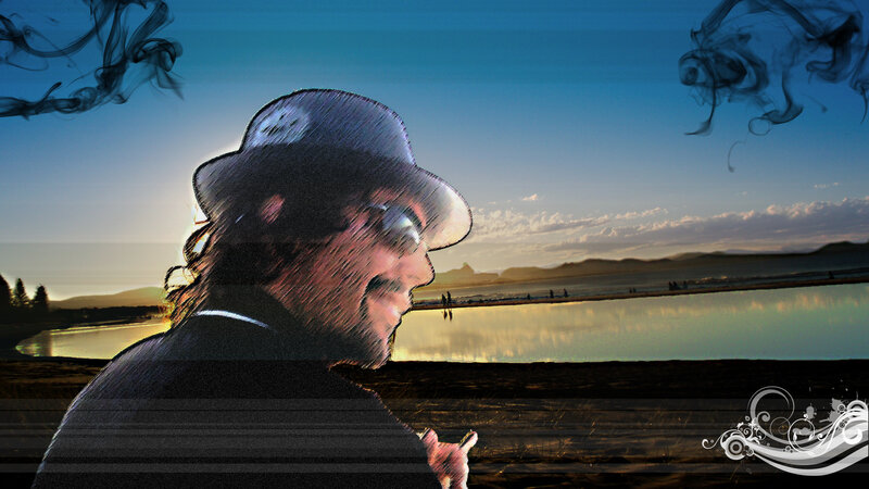 Man in Hat at Beach