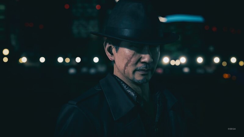 Man in Hat at Night — Black, Dramatic