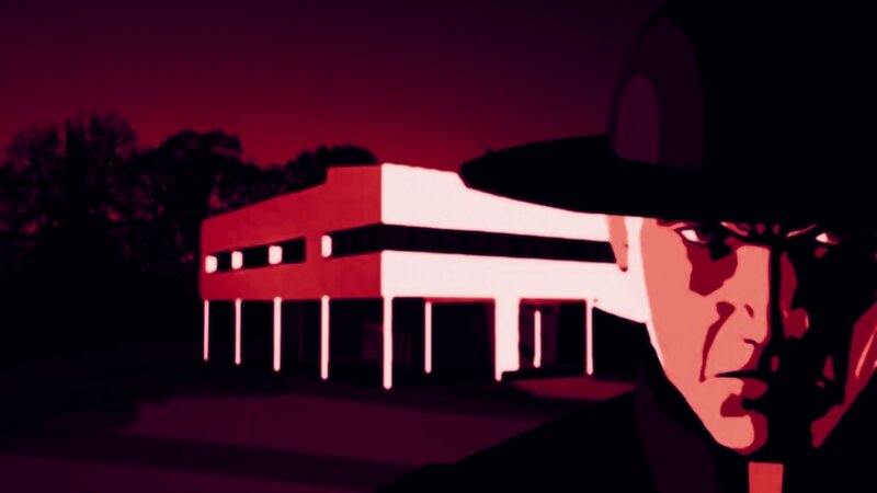 man in hat at night