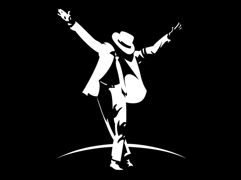 Man in Hat Dancing — Black