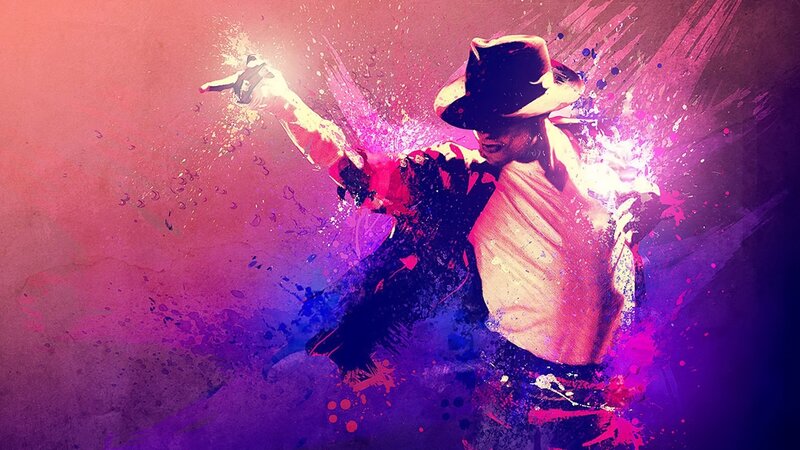 Man in Hat Dancing — Purple, Dynamic, Energetic, Digital Art