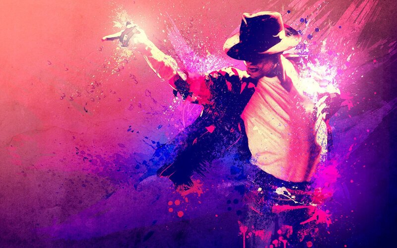 Man in Hat Dancing — Purple, Dynamic