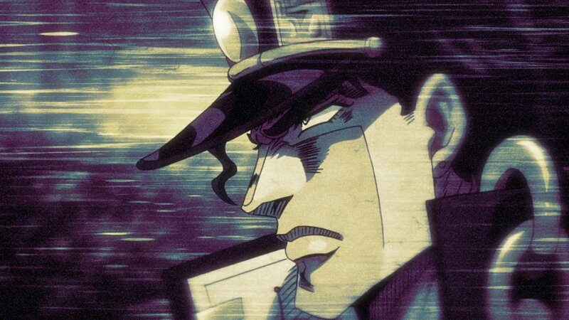 Man in Hat Profile — Purple