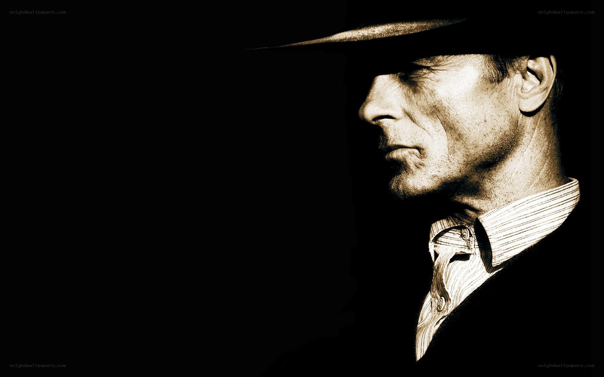 man in hat profile