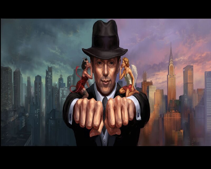 Man in Hat with Angels