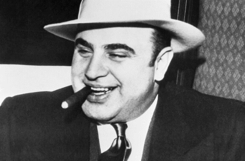 Man in Hat with Cigar — Black