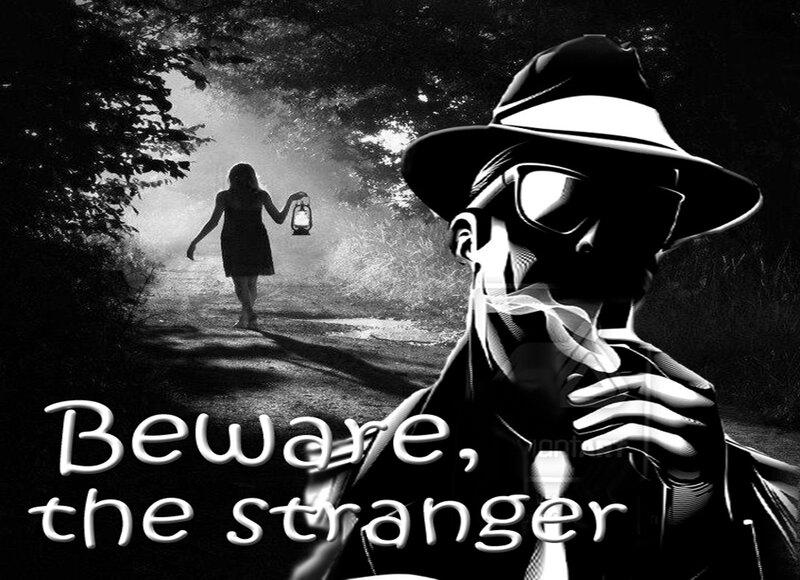 Man in Hat with Lantern