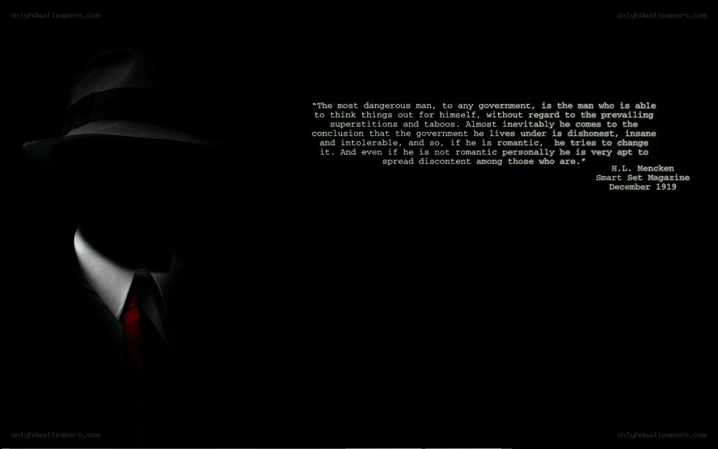 man in hat with quote